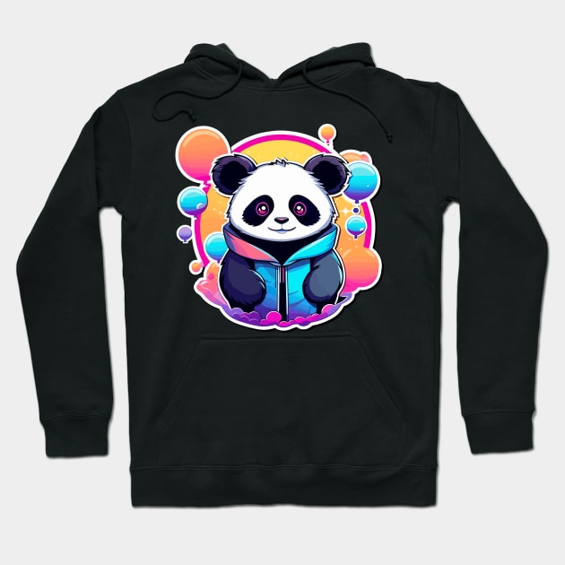 Panda Illustration Hoodie by FluffigerSchuh